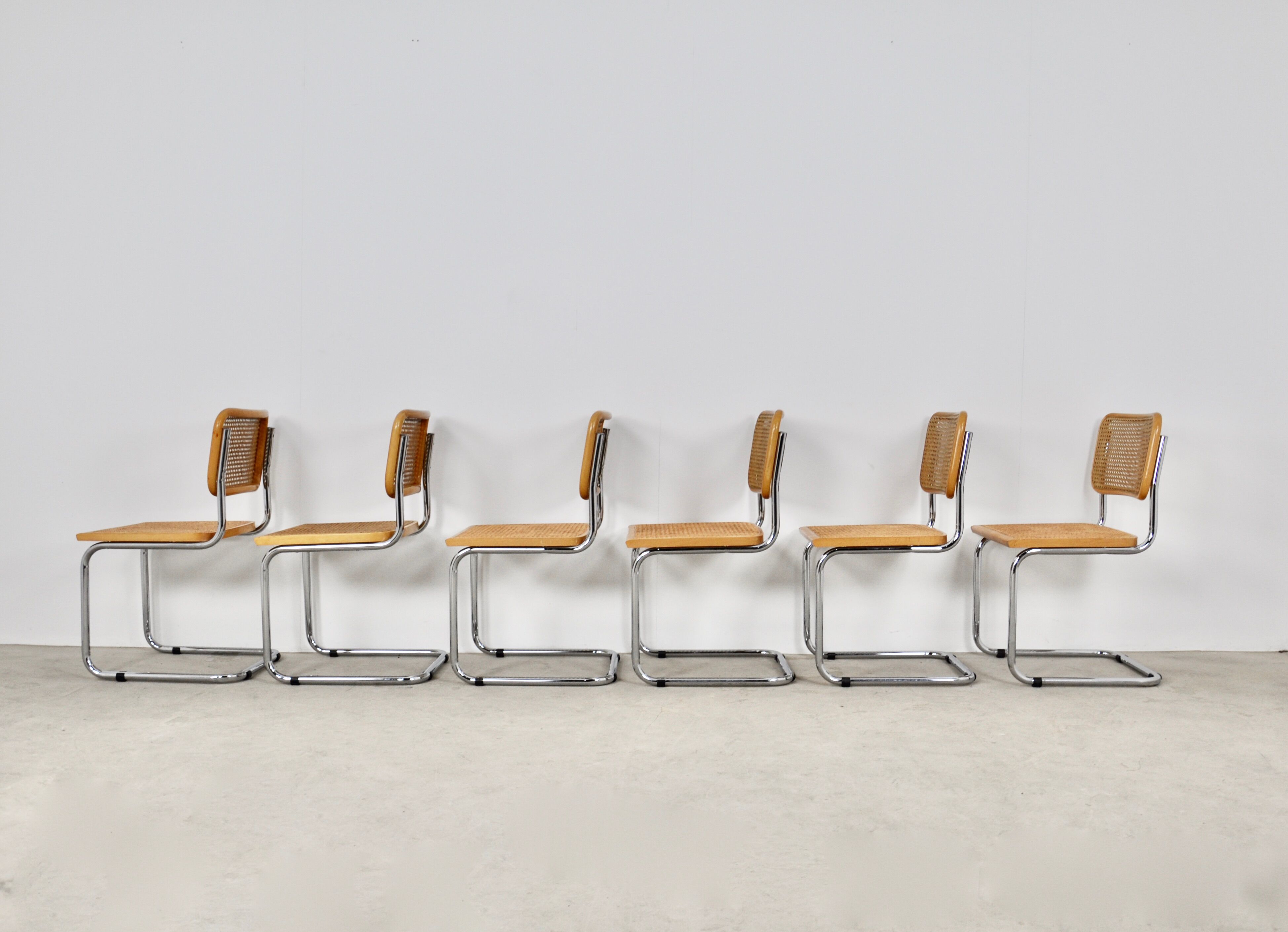 Dinning Style Chairs B32 By Marcel Breuer set 6