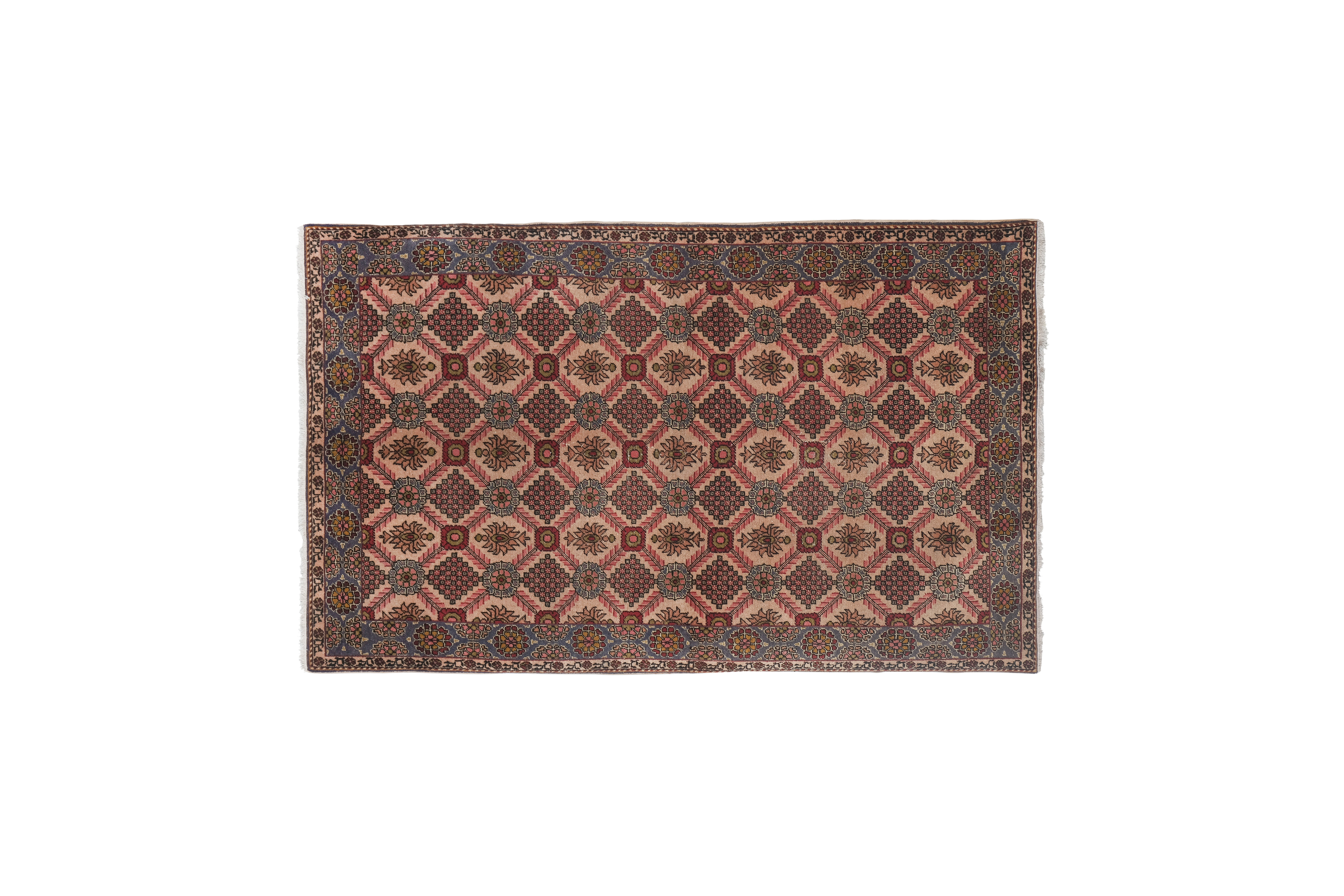 Vintage Turkish rug from Oushak, hand-woven 131x202 cm