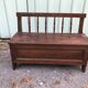 Rustic chest bench in old patina fir.