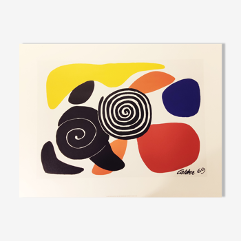 Lithographie Alexander Calder - spirals and petals - 1969