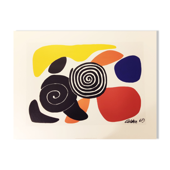 Lithographie Alexander Calder - spirals and petals - 1969