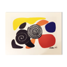 Lithograph Alexander Calder - spirals and petals -1969