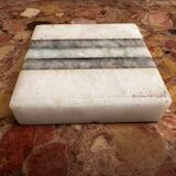 Art Deco ashtray/trinket tray in tricolor marble