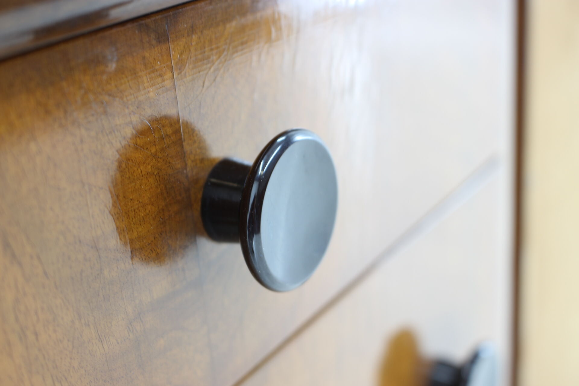1950s pair of bedside tables, czechoslovakia