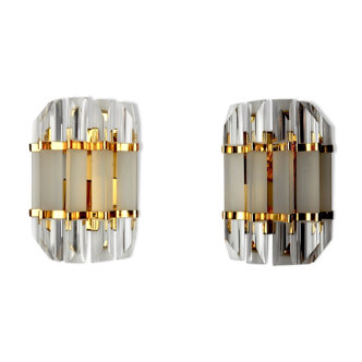 Pair of venini wall lamps, Glass, Italy, 1970