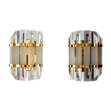 Pair of venini wall lamps, Glass, Italy, 1970