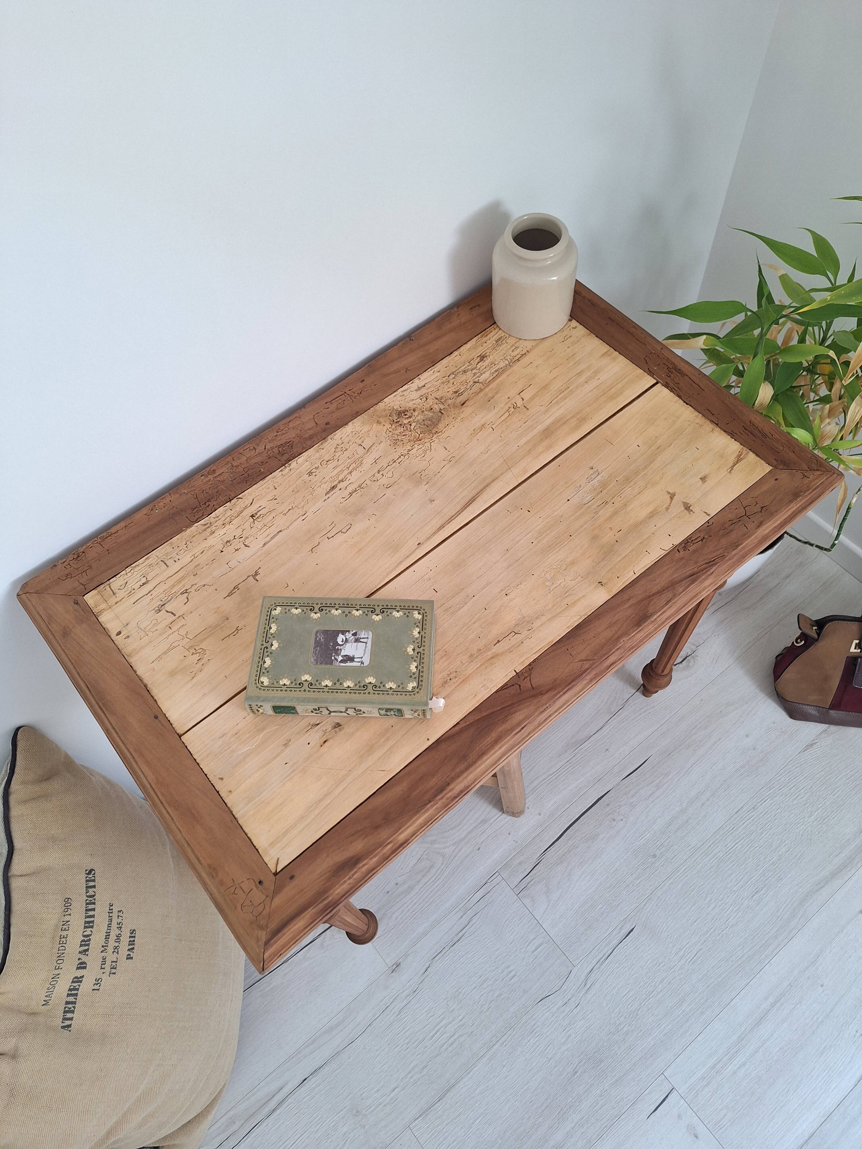 Antique solid wood desk – Late 19th century (1880-1900) – Restored