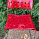 Omstak chair by Rodney Kinsman, vintage red metal.