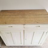 Antique Parisian sideboard in patinated wood