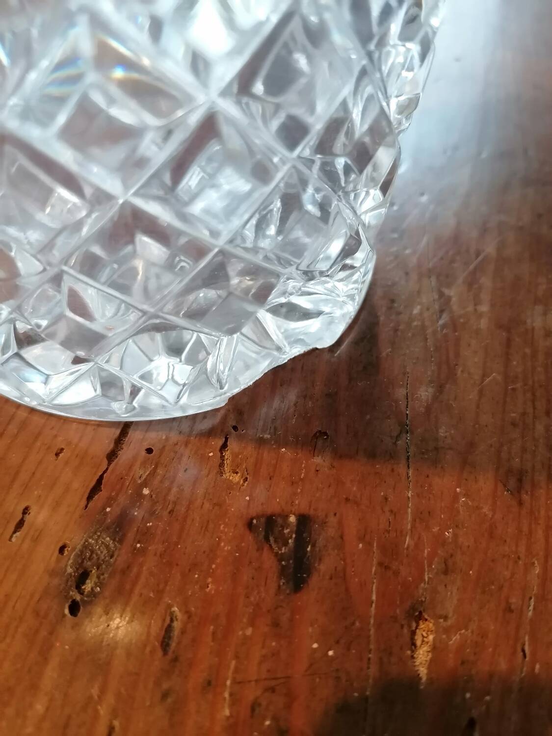 Vintage large crystal vase