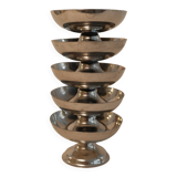 Set of 5 stainless steel cups