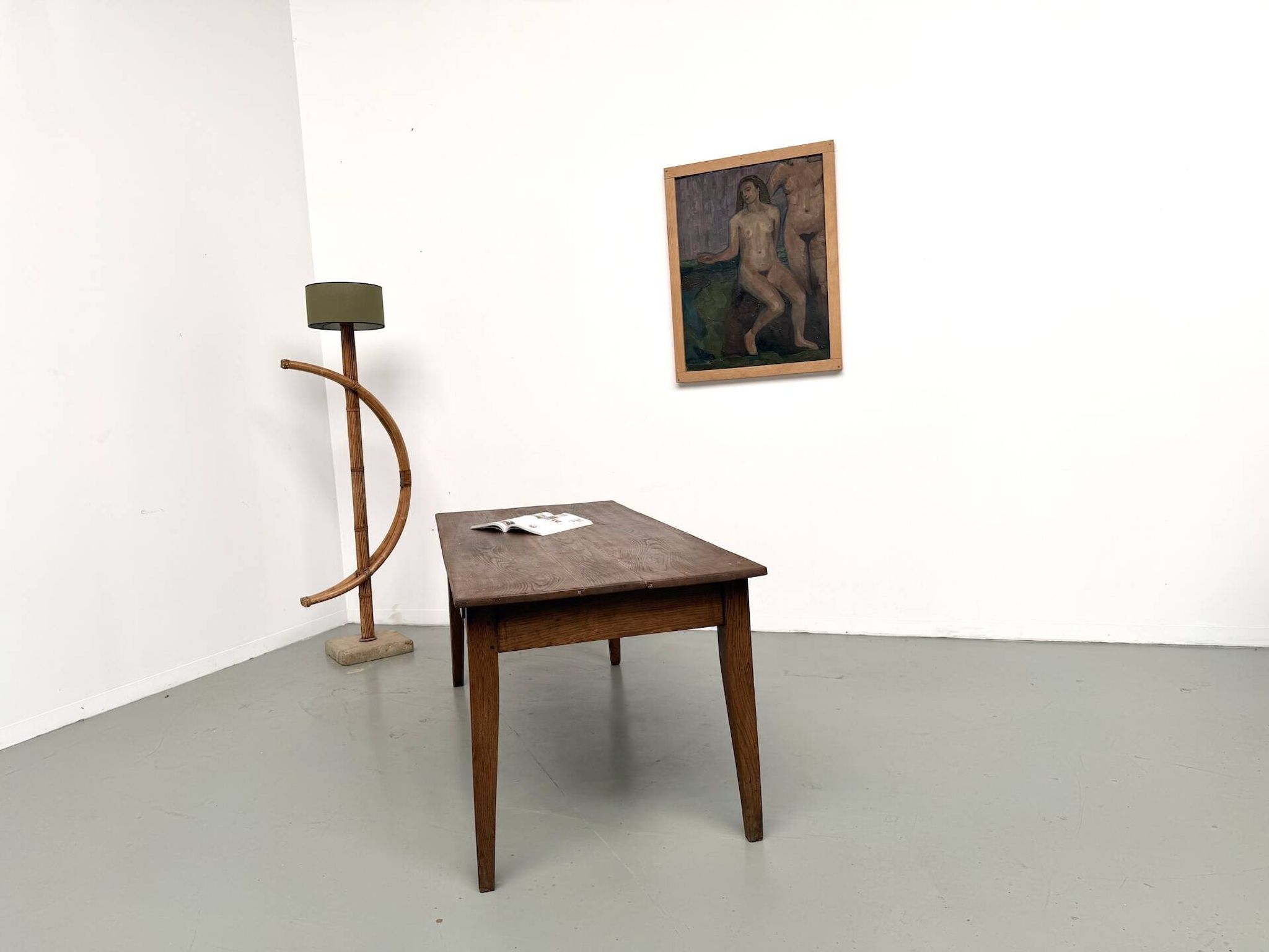 Table de ferme en chêne massif, années 30