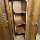 Armoire pour homme Art déco en ronce de noyer (1930-1940)