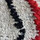 Tapis berbère vintage marocain  – 75x165 cm – Rouge & noir