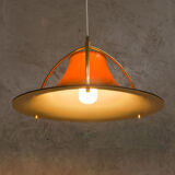 Jo Hammerborg acrylic and brass ceiling lamp from the 70s