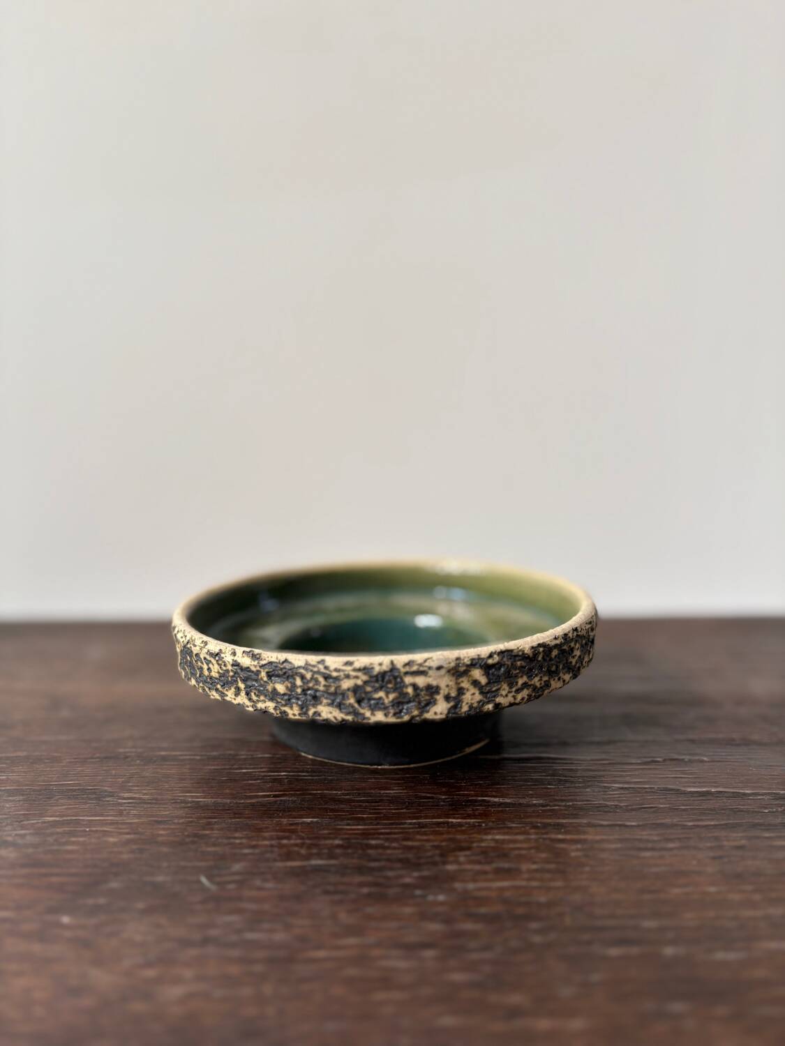Pieter Groeneveldt vintage birch bark ceramic candle holder