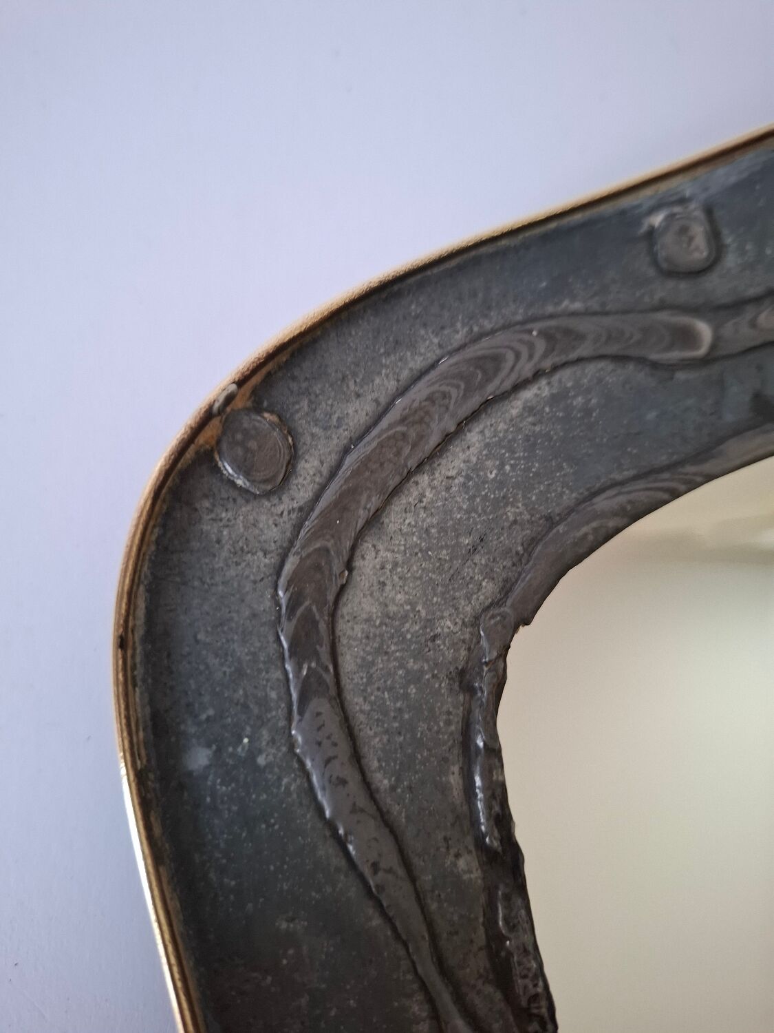 Vintage brutalist mirror