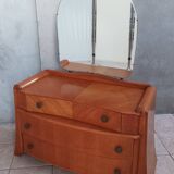 Austinsuite dressing table chest of drawers in Art Deco style oak 1960