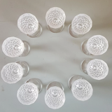 Ancient crystal liquor glasses