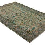 One-of-a-kind turkish handwoven vintage rug - rustic vintage charm 270x 176