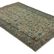 One-of-a-kind turkish handwoven vintage rug - rustic vintage charm 270x 176