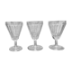 Set of 10 vintage glass crystal glasses