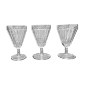 Set of 10 vintage glass crystal glasses
