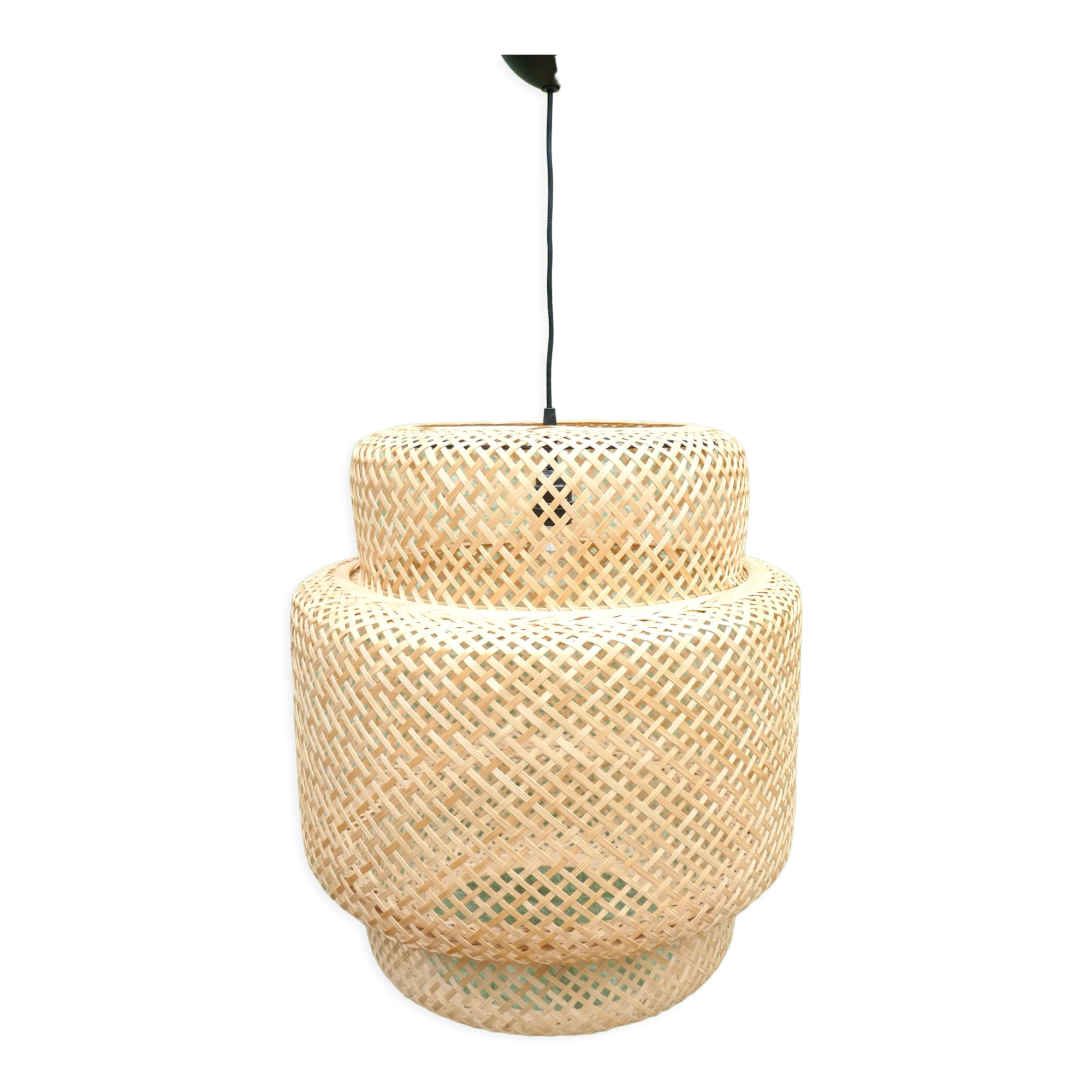 Lustre suspension en cannage Ikéa