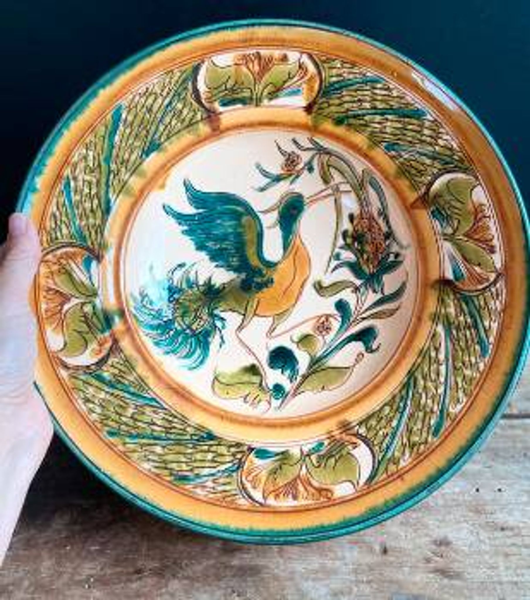 Magnificent Large Decorative Hungarian Plate (Szabó Kinga, Budapest)