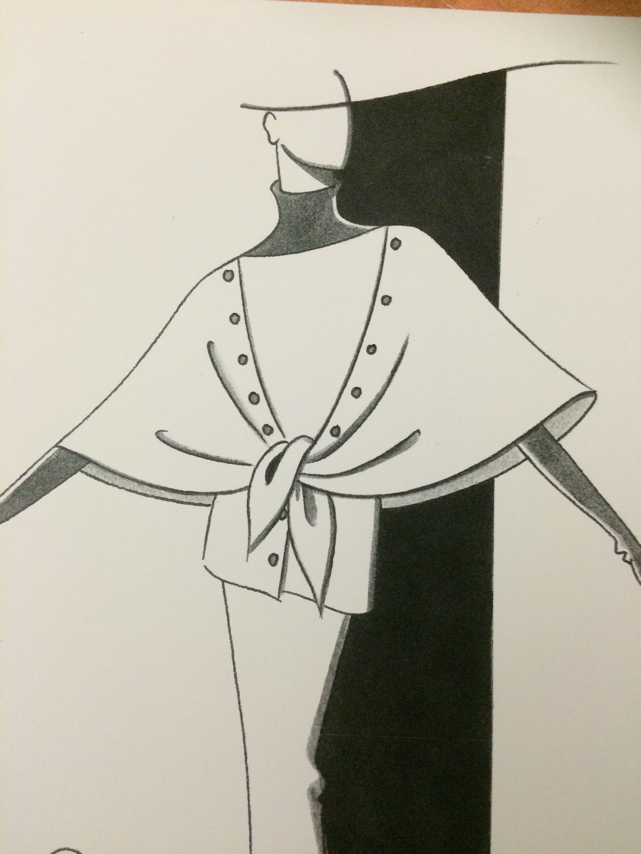 Illustration de mode de presse par Pierre Cardin