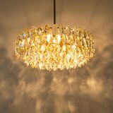 Lustre Bakalowits in brass and crystal glass, Austria, 1960s