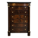 Empire-style week planner, early 19th century, in flame mahogany.