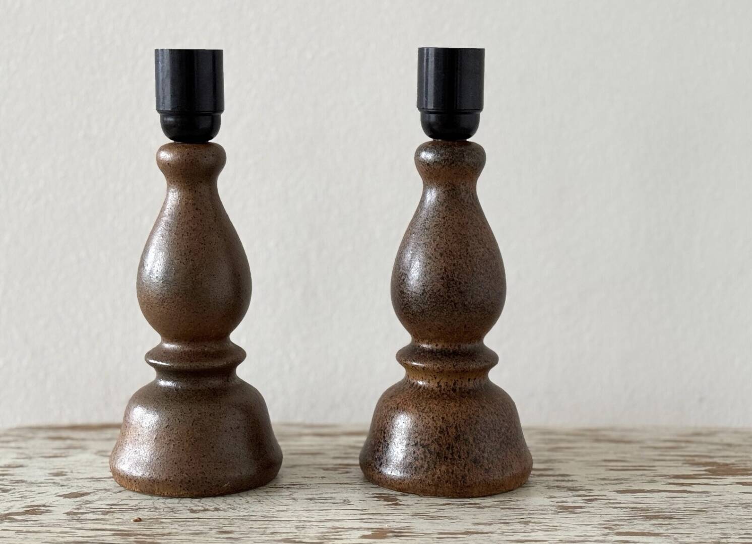 Paire de lampes de table bruno karlsson, ego stengods atelje, grès, suède, vi