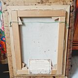 Oil on canvas bouquet of red flowers signed