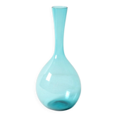 Vase en verre bleu clair vintage des années 50 par Arthur Persy / Suède