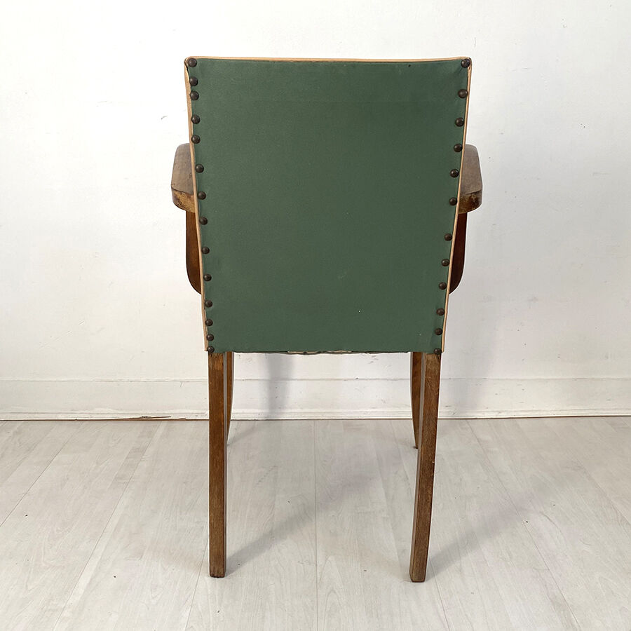 50's vintage green bridge chair