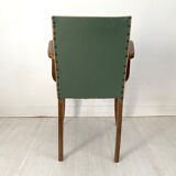 50's vintage green bridge chair