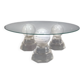 Marble sphere coffee table by Roche Bobois, 1980s