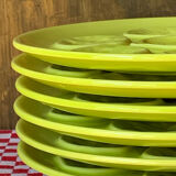 Anise green oyster plates Niderviller 1960