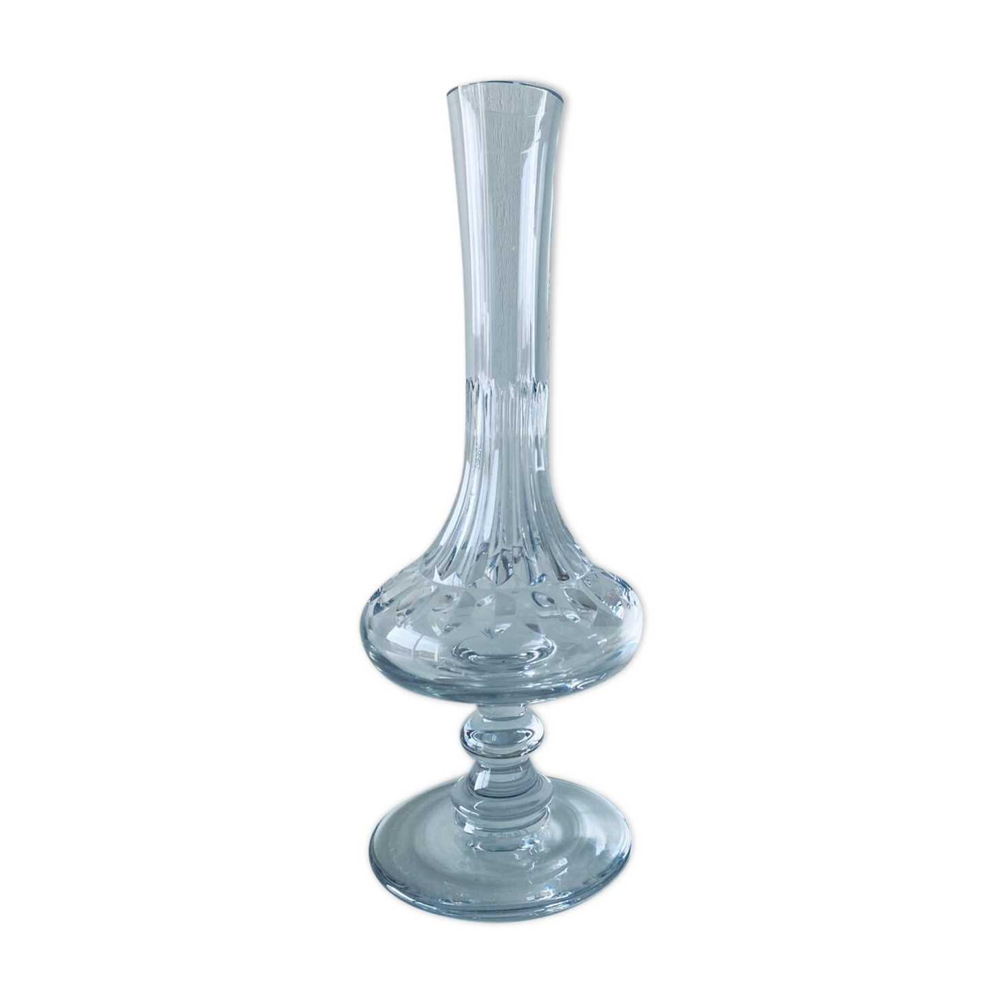 Crystal footed vase