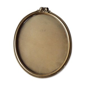 Cadre ancien XIXeme ovale en bois