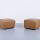 Paire de repose pieds/poufs cuir marron ds-47 de sede éditeur années 70'