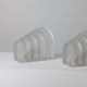 Vintage stepped frosted glass wall lamps art deco revival