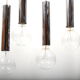 Danish 15 Chromed Spots Chandelier 1960s
