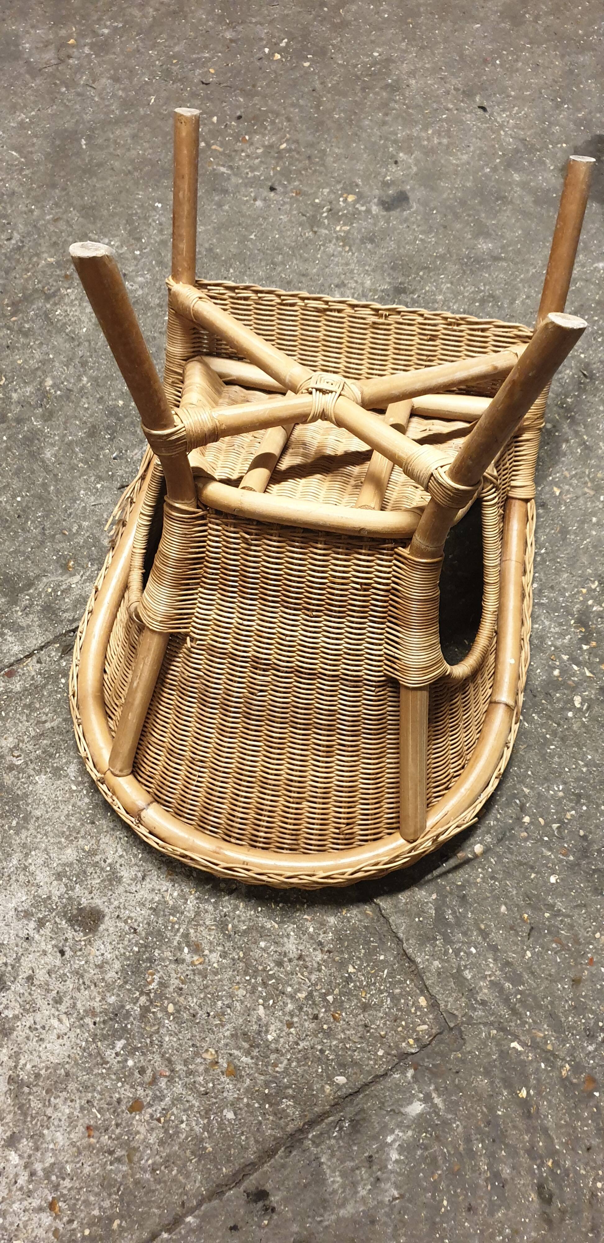 Children's rattan armchair