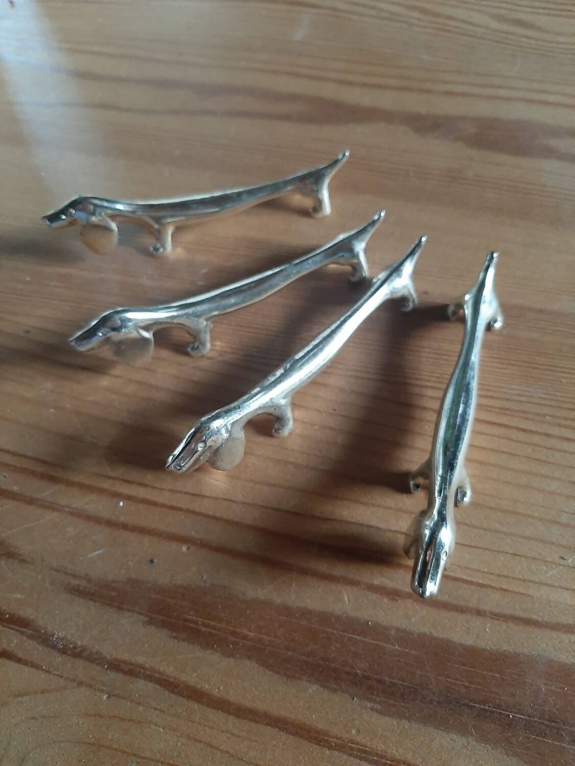 Vintage silver metal knife holder