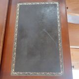 Wooden desk, leather top, extensions