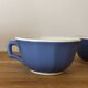 Set of 4 antique coloured faience cups KG Lunéville.