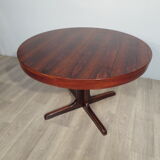 Central-footed rosewood round table