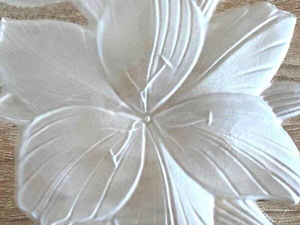 Gros Cendrier en Cristal Massif France J.G. Durand Design Moderne Art Déco Loft